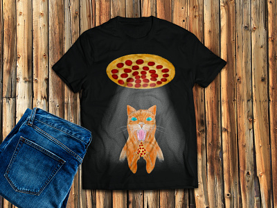 Cat pizza lover t shirt