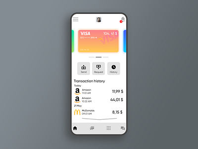 Mobile bank UI/UX design android app bank banking design ios iphone mobile money ui white