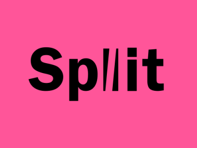 Split design flat giftshop logo illustration logo split split logo typography vector