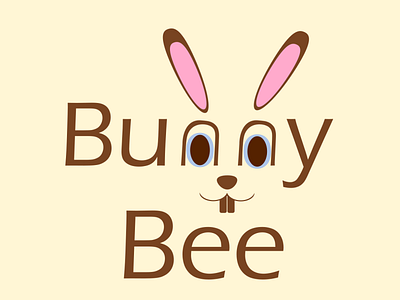 Bunny Bee Pet shop logo bunny bee bunny bee logo pet shop typography vector