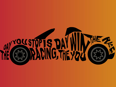 TYPOGRAPHY art car colours design gradients illustration typography