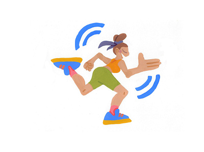 run design illustration logo minimal run running sport