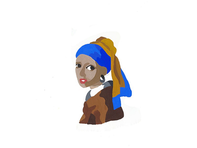 girl with a pearl earring 2020 2020 design abstract art branding design digital drawing earring girl girlwithapearlearring graphic graphic design illustration logo minimal russia vector