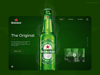 Heineken Concept concept design figma heineken homepage illustration interface ui ux ux design web web design webdesign