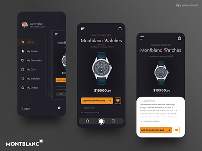 Montblanc Watches App Design branding concept design ecommerce ecommerce app figma illustration interface mobile mobile app montblanc store ui ux watch watch design