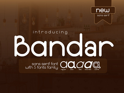 Bandar Sans Serif Modern Font branding design font font design font script handriwting font hanwritten logo sans serif font serif vector