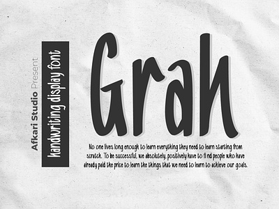 Grah Handrwitten Display Font branding design font font designer handriwting font hanwritten illustration logo vector