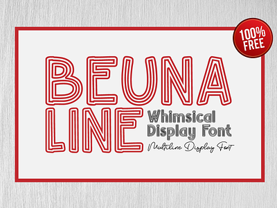 Beuna Line Display Font Free 100%