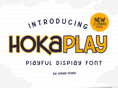 Hokaplay – Playful Display Font font handriwting font illustration logo playful font vector