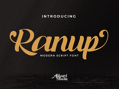 Ranup - Modern Script Font branding design font illustration logo modern font script font
