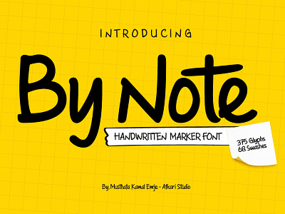 By Note – Handwritten Marker Note Font branding design font graphic design handriwting font typography
