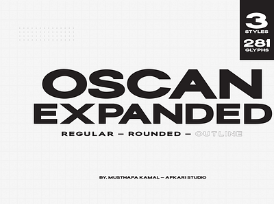 Oscan Expanded - Display Sans Serif Font bold sans serif elegant font