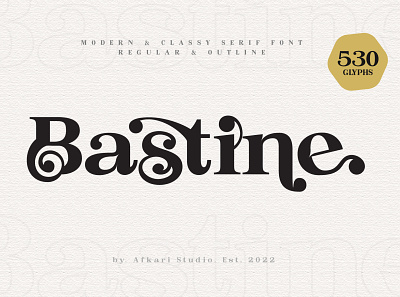 Bastine – Modern Classy Serif Font classy logo logo