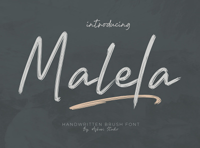 Malela Handwritten Brush Font texture