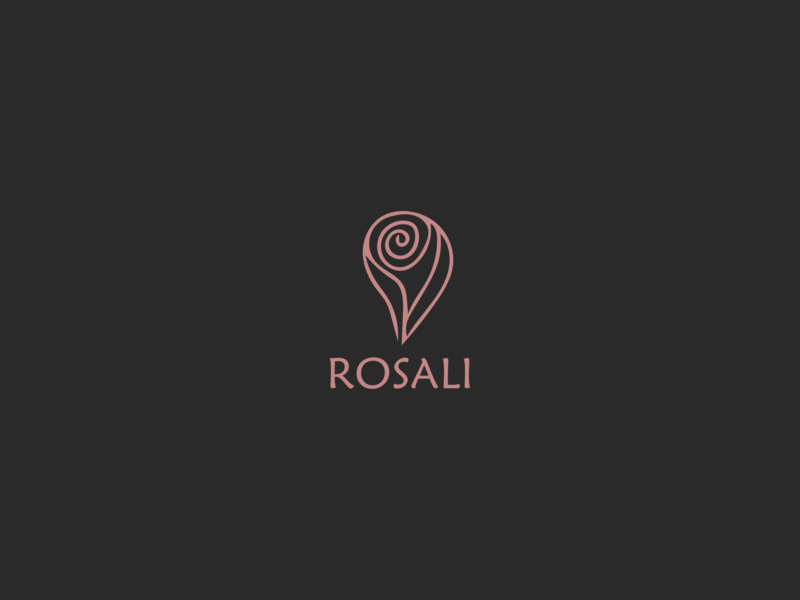 Rosali flowers logo logodesign rose roses