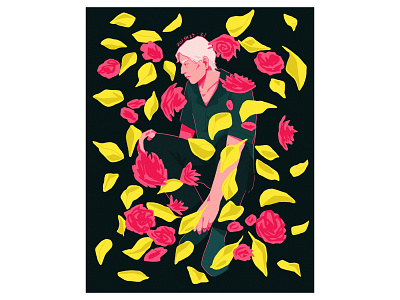 Nero, Camellias character character design colorful fashion flowers illustration nature person plants