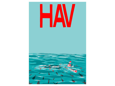 HAV poster animation art animation concept character character design colorful concept art fish illustration person poster sea