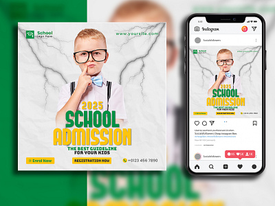 School Admission Social Media Banner Design | Instagram Post