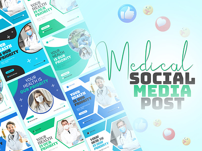 Medical healthcare Social media Post Template Banner Design