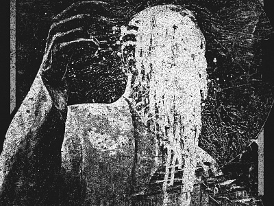 Head Drip dark death metal drip horror illustration merch scary texture
