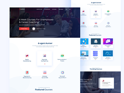 Online Education Landing page design blue clean clean ui creative denmark e commerce e learning education elegant elementor elementor templates illustration indianpix itucation landing page logo modern online education ui design webdesign