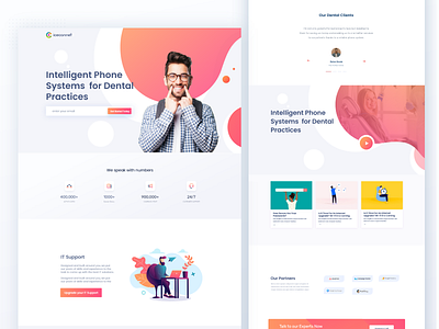 SAAS for Dental Webdesign classic clean conceptual custom digital design elementor elementor templates indian designer indianpix landing page minimal product designer red saas design sanket pal uidesign uiux uxdesign webdesign webdesigner