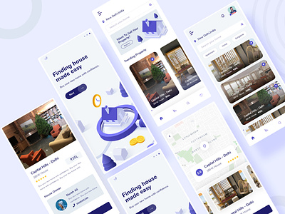 Home Buy-Sell App Design black theme blue book home clean home buy home finder house app house booking house finder indian design studio indian designer indianpix minimal app minimal house finder property buy real estate app realestate sanket sell home