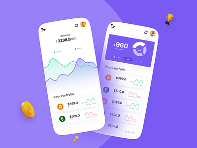 Crypto Wallet App Ui app ui blockchain clean crypto crypto ui crypto wallet indian design studio indian designer indianpix minimal minimal wallet design mobile wallet ui sanket sanket pal top indian designer trading wallet wallet app ui wallet ui