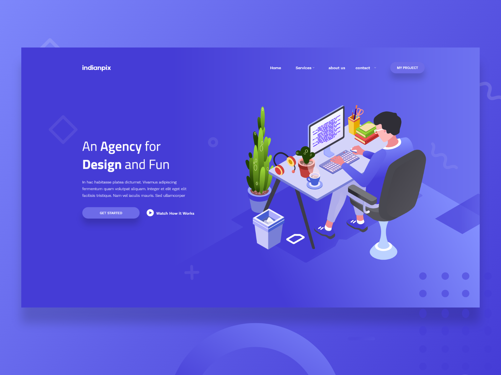 Agency Landing page - Exploration by Sanket Pal for indianpix on Dribbble