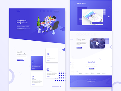 design agency website concept