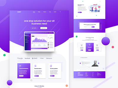 SAAS Landing page Design by Sanket Pal for indianpix on Dribbble