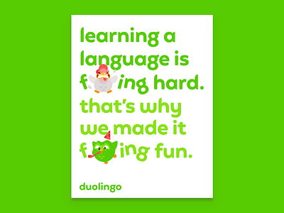 Duolingo New Year 2021 Ad Campaign Poster