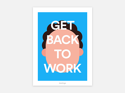 Duolingo Propaganda Poster 5 branding ceo culture duolingo illustration office posters print propaganda pun