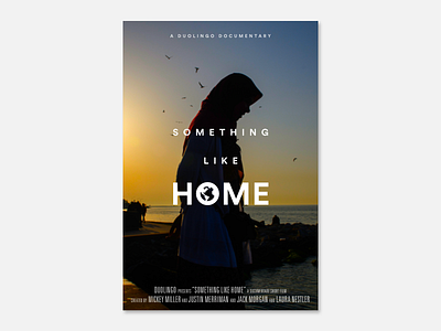 Duolingo Documentary Poster: Something Like Home brand identity branding documentary identity design logo movie photography poster refugees syria