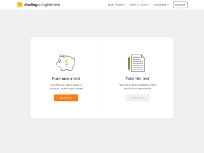 Duolingo English Test Homepage