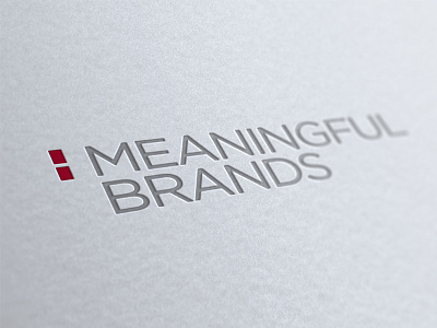 Meaningful Brands Logo Letterpress branding debut gotham havas icon identity letter press logo minimal simple