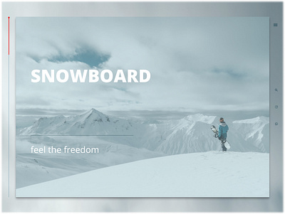 Snowboard banner design shot snowboard web website