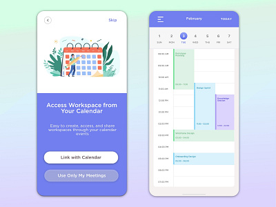 Calendar calendar design illustration invite minimal ui ux