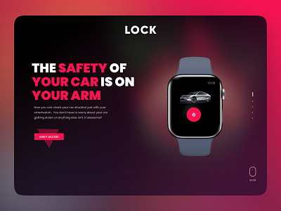 Early Access Concept car clean concept design lock modern safety smart smartwatch ui web web design website