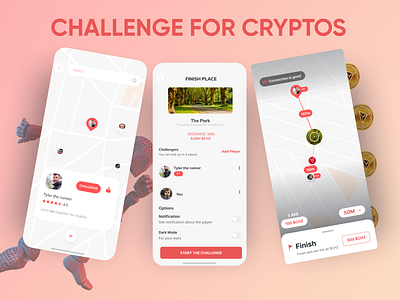 Challenge for cryptos app challenge chz concept crypto cryptocurrency design figma illustration minimal mobile modern ui vector