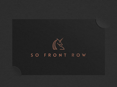 So Front Row bronze business card fashion logo unicorn