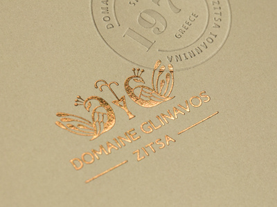 Domaine Glinavos Brand ID brand id branding corporate emboss identity logo print wine