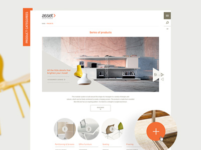 Asset website design furniture greece office responsive space webdesign website