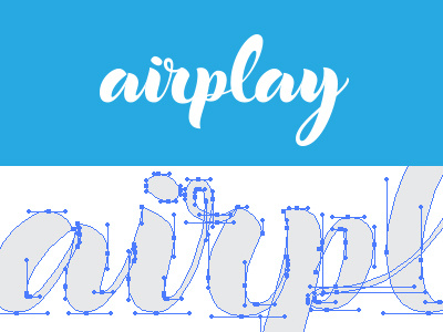 Airplay airplay custom lettering music radio typography