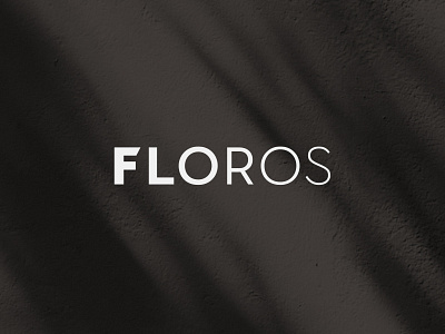 Floros Logo branding design floros greece kommigraphics logo shading shadow typographic