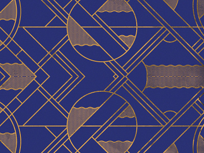 Blue/Gold pattern design greek kommigraphics packaging pattern