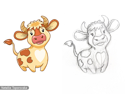 Bull in a cartoon style animal bull cartoon cartoon character cartoon illustration character character design children book illustration childrens book illustration logo vector