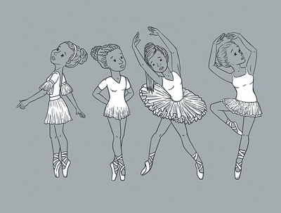 Ballerinas. Cartoon style. Characters cartoon cartoon character cartoon illustration character design children children book illustration illustration people poses vector