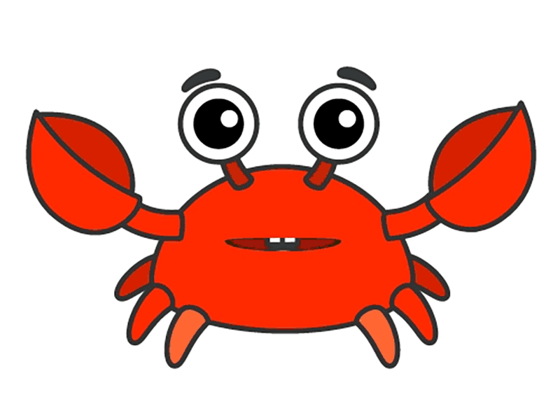 Funny Red Crab. Motion character design 2d aftereffects animation cartoon character character character design illustration logo motion motion graphics move vector