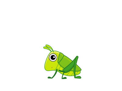 Little grasshopper after effects animation cartoon character character character design gif illustration motion graphics